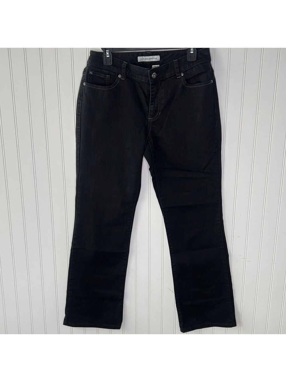 Chico's Platinum Ultimate Fit Boot Cut  Black Jeans size 6